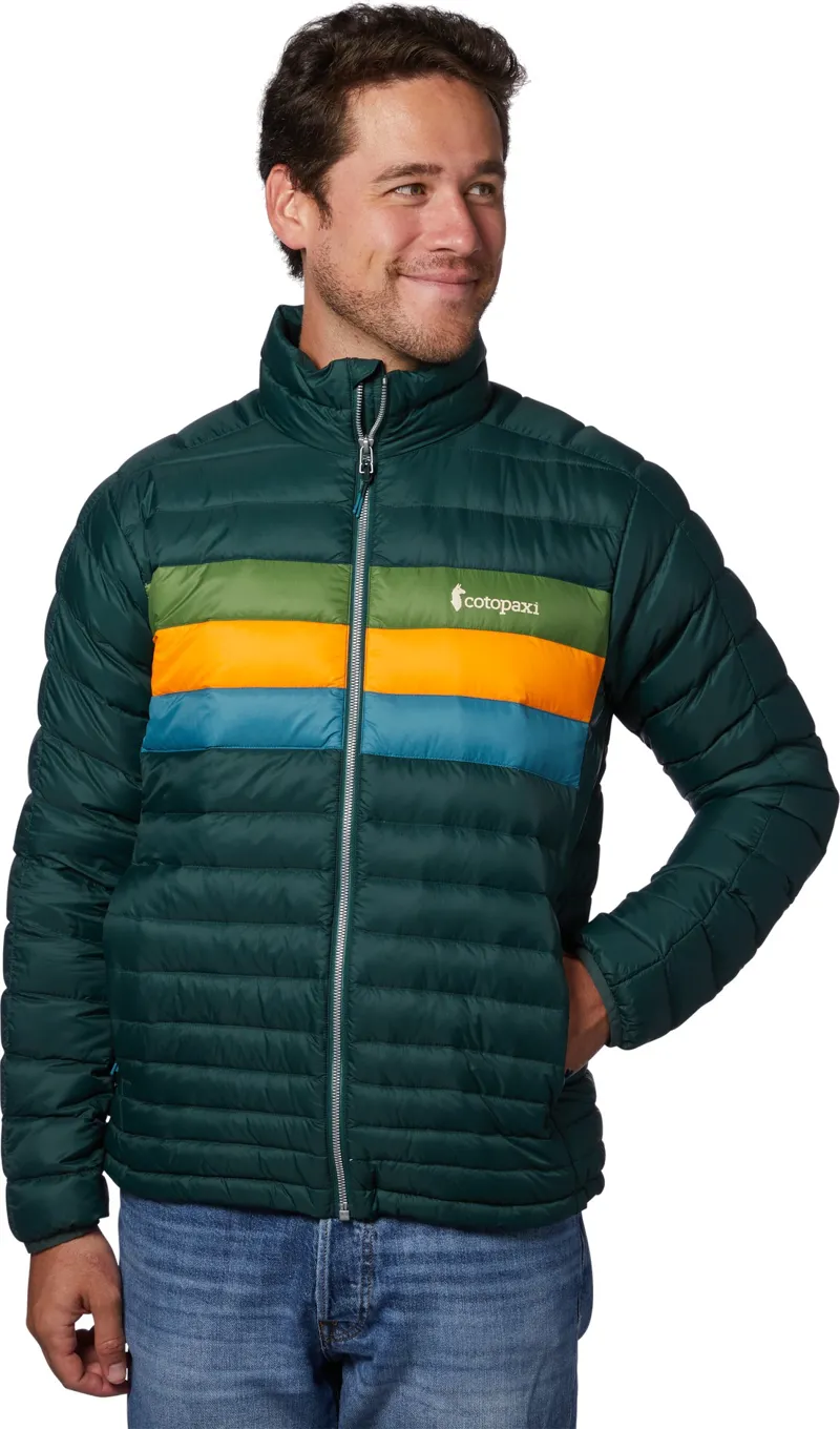 Cotopaxi Mens Fuego Down Jacket - Dark Forest Stripes-3